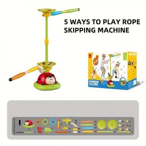 Joc distractiv de agilitate 5-in-1 pentru copii Ladybug, de interiosexterior, cu Telecomanda pentru ajustarea ritmului de joaca, efecte sonore imagine
