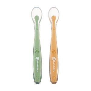 Set 2 lingurite PetiteMars TakeMatch VerdeGalben, adecvate pentru masina de spalat vase, fara BPA, 6 luni+, cutie pentru depozitare imagine