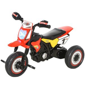 HOMCOM Tricicleta pentru Copii 1-3ani cu Pedale cu Lumini si Sunete, 3 Roti Late, Varsta 18-36 Luni, 71x40x51cm, Rosu | Aosom Romania imagine