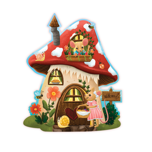 Puzzle - Floor Puzzle - Mouse House | Peaceable Kingdom imagine