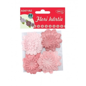 Accesorii craft - Flori hartie roz | Daco imagine