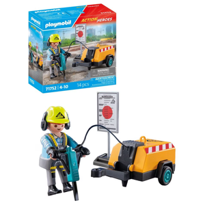 Set de joaca - Muncitor cu ciocan demolator | Playmobil imagine