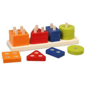 Jucarie din lemn - Sortator forme geometrice 02 | Cubika imagine
