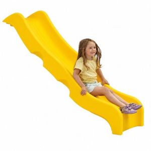 Tobogan pentru uz public Optima, galben, 240 x 50 x 44 cm, pentru platforma de 1.25 m inaltime, KBT imagine