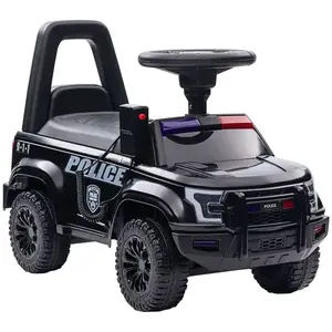 Imagine Masinuta electrica de politie Kinderauto Police 30W 6V cu megafon si music player, bluetooth, culoare Negru