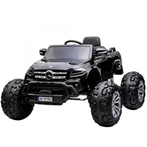 Imagine Masinuta electrica Mercedes X-Class Monster Truck, 180W, 4x4, roti moi, scaun tapitat, telecomanda, neagra