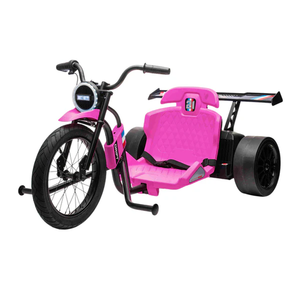 Imagine Motocicleta electrica pentru copii, Kinderauto Drift-Trike, roti moi, centura siguranta, 500W, 24V 10Ah, roz