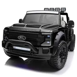 Imagine Masinuta electrica pentru 2 copii, Ford Super Duty F450, 300W, 24V 14A premium, neagra