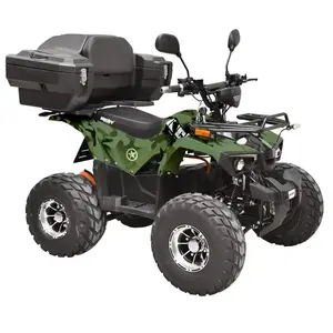 Imagine ATV electric Kinder EcoDusty XXL 1200W 60V 20Ah cu COC, omologare rutiera, Army green