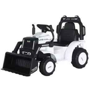 Imagine Excavator electric Kinderauto BJYT1066 60W 6V cu telecomanda, culoare alba