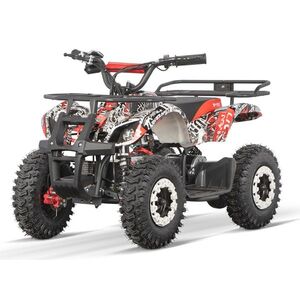 Imagine ATV electric pentru copii NITRO Torino Quad 1000W 36V 12Ah, Snowy tyres, grafiti white