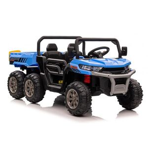Imagine UTV electric pentru 2 copii Kinderauto Farm Tractor 6x6 180W 12V PREMIUM, culoare Albastra