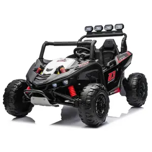 Imagine UTV electric pentru copii, Kinderauto Arrow Dune-Buggy, 220W, 12V, roti EVA, 2 locuri, premium, negru