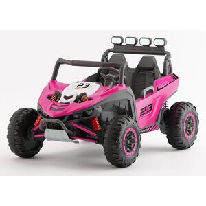 Imagine UTV electric pentru copii, Kinderauto Arrow Dune-Buggy, 220W, 12V, roti EVA, 2 locuri, premium, roz