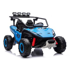 Imagine UTV electric pentru 2 copii Kinderauto Vector V2 Dune-Buggy, 220W, 12V, roti moi, scaun tapitat, echipat premium, albastru