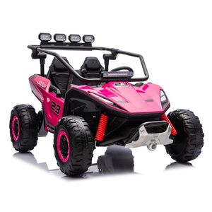 Imagine UTV electric pentru 2 copii Kinderauto Vector V2 Dune-Buggy, 220W, 12V, roti moi, scaun tapitat, echipat premium, roz