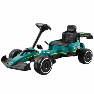 Imagine Aston Martin Go Kart Formula 1 cu pedale, pentru copii 4-8 ani, roti moi EVA, verde