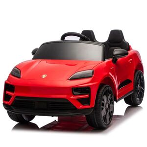 Imagine Masinuta electrica pentru copii, Porsche Macan, 140W 12V, roti EVA, scaun tapitat, echipata premium, rosie
