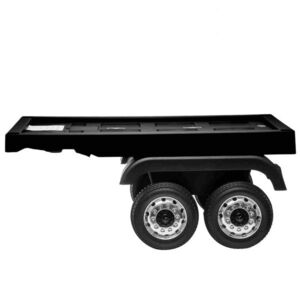Imagine Semiremorca pentru camion electric copii Mercedes Actros sau SCANIA R-SERIES, roti moi EVA, neagra