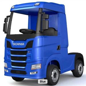 Imagine Camion electric pentru copii SCANIA R-SERIES 4x4 180W 12V 14Ah PREMIUM, culoare albastra