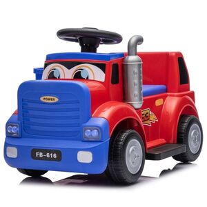 Imagine Camion electric multifunctional 2 in1 Lightning 33 pentru copii 18-36 luni, 30W 6V, culoare rosie