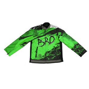 Imagine Geaca KIMO Kids BRO Motocross cu aparatori, ideal pentru copii pasionati de motocross, verde
