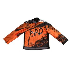 Imagine Geaca KIMO Kids BRO Motocross cu aparatori, ideal pentru copii pasionati de motocross, portocalie