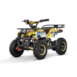 Imagine ATV electric pentru copii NITRO Torino Quad 1000W 36V 12Ah, Snowy tyres, grafiti yellow