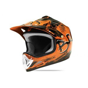 Imagine Casca de protectie pentru copii BRO Kimo Cross cu ventilatie si vizor reglabil, portocaliu