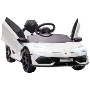 Imagine HOMCOM Mașinuță Electrică pentru Copii 3-5 Ani cu Uși Fluture, Mașinuță Electrică cu Telecomandă, 107, 5x63x42 cm, Alb | Aosom Romania