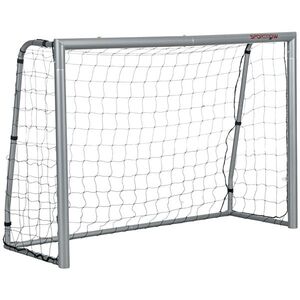 Imagine SPORTNOW Poarta de fotbal 8ft x 5ft, Plasa de fotbal pentru gradina cu tarusi de sol, montare rapida si simpla, Poarta pentru antrenament