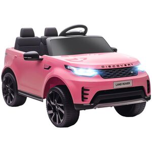 Imagine HOMCOM Mașină Electrică pentru Copii 3-6 Ani cu Licență Land Rover Discovery 12V, 2.5-4.5 km/h Auto Electrică pentru Copii cu 2 Motoare, Suspensii, Telecomandă, USB, Muzică, Faruri și Claxon, Roz | Aosom Romania