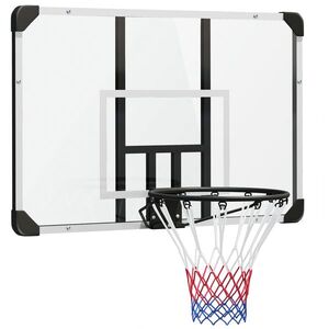 Imagine SPORTNOW Coș de baschet mural cu plasă all-season pentru interior și exterior 113x61x73cm alb | Aosom Romania