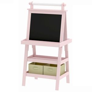 Imagine AIYAPLAY Tablă de Desen Dublă Pentru Copii 3-6 Ani, 59x48x118 cm, Roz | Aosom Romania