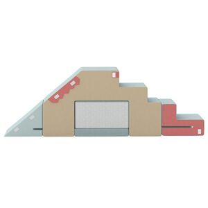 Imagine AIYAPLAY Set 2 piese blocuri din spumă pentru copii cu huse detașabile, set interior pentru cățărat și târât, albastru | Aosom Romania