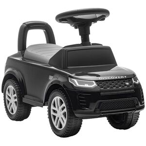 Imagine AIYAPLAY Mașină de împins pentru copii sub licență Land Rover, vehicul de împins, claxon, sunete de motor, depozitare sub șezut, negru | Aosom Romania