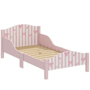 Imagine AIYAPLAY Pat Montessori pentru Copii 3-6 Ani Design în Formă de Fundă cu Protecții Anti-cădere, 146 x 76, 5 cm, Roz | Aosom Romania