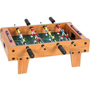 Imagine SPORTNOW Mini Babyfoot Masă de Baby-foot cu Panouri de Scor și 2 Bile 50, 6x50, 5x18cm Finisaj Lemn Natural | Aosom Romania