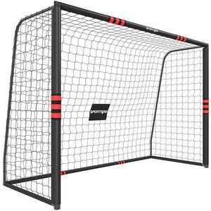 Imagine SPORTNOW Poartă de fotbal pentru grădină 300 x 200 cm Poartă outdoor robustă cu plasă, căptușeală, ancore pentru sol, strat anti-rugină | Aosom Romania