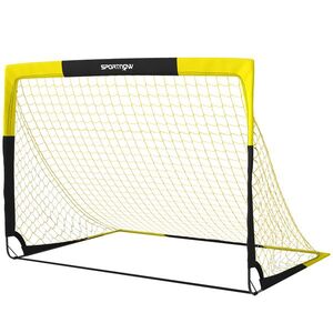Imagine SPORTNOW Poartă de Fotbal Pop-Up și Pliabilă, Galben | Aosom Romania