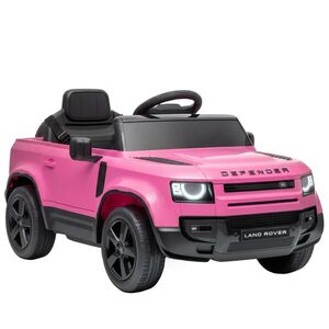 Imagine AIYAPLAY Mașină electrică SUV pentru copii Land Rover Defender 12 V Telecomandă Suspensie Pornire lină 2, 7-4, 5 km/h Roz | Aosom Romania