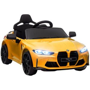 Imagine AIYAPLAY Mașinuță Electrică pentru Copii BMW M4, Galbenă | Aosom Romania