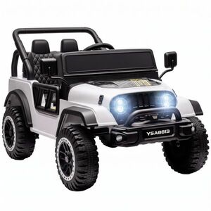 Imagine AIYAPLAY Mașină Electrică pentru Copii 12V, Buggy Electric pentru Copii, 2 Motoare, Telecomandă 2, 4G, Baterie Litiu, Alb | Aosom Romania