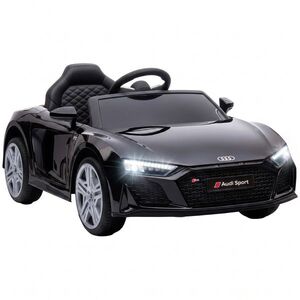Imagine AIYAPLAY Mașinuță Electrică pentru Copii 12V Audi R8 Spyder, 3+ Ani, 3-5 km/h, cu 2 Motoare și Telecomandă, Negru | Aosom Romania