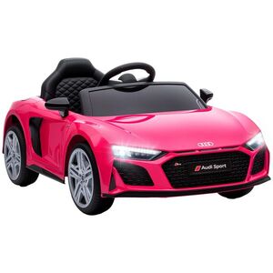 Imagine AIYAPLAY Mașinuță Electrică pentru Copii 12V Audi R8 Spyder, 3+ Ani, 3-5 km/h, cu 2 Motoare și Telecomandă, Roz | Aosom Romania