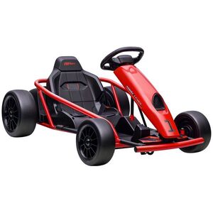 Imagine HOMCOM Go-Kart electric 24 V pentru copii Până la 13 km/h Gokart cu funcție Drift, Drift-Kart cu 2 motoare pentru 8–12 ani Roșu | Aosom Romania