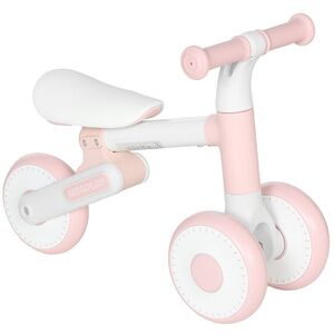 Imagine AIYAPLAY Bicicletă fără pedale pentru bebeluși 1-2 ani pliabilă, scaun reglabil, direcție limitată la 135°, roți EVA silențioase, 52x23x36, 5cm, Roz | Aosom Romania