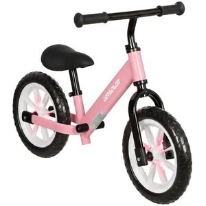 Imagine AIYAPLAY Bicicletă fără pedale copii 2-5 ani, roți luminoase, șa și ghidon reglabile, anvelope EVA silențioase, sarcină 50 kg, 84x40x57 cm, roz | Aosom Romania