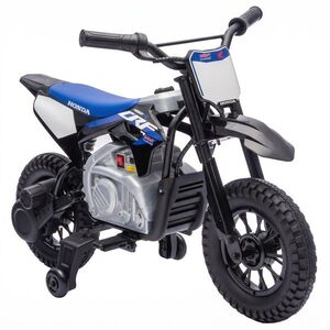 Imagine AIYAPLAY Motocicletă electrică pentru copii HONDA CRF 450R 12V Motocross pentru copii cu motor 35W baterie litiu-ion suspensie spate roți 30, 5 cm | Aosom Romania