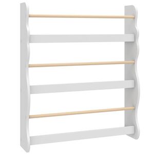 Imagine AIYAPLAY Bibliotecă Montessori pentru Copii 3-8 Ani, 3 Rafturi, 60x15x73 cm, pentru Cameră, Alb | Aosom Romania
